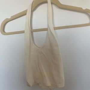 NWOT Free People White Stretchy Halter